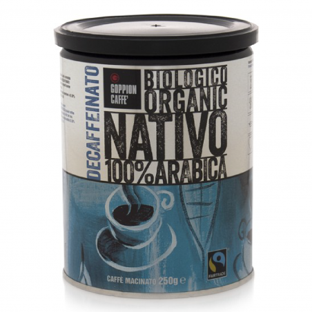 Nativo Decaf - Kawa Mielona 250g, Bezkofeinowa Arabika Eko Fairtrade Goppion Caffe