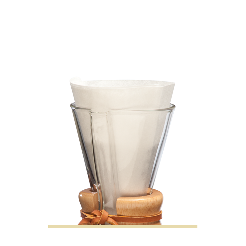 Chemex Filtry Papierowe Okrągłe 3 Filiżanki FP2 Do Złożenia