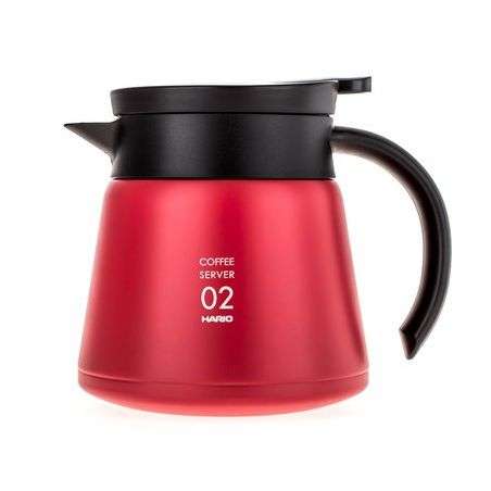 Hario Insulated Stainless Steel Server V60-02 - Czerwony - 600ml