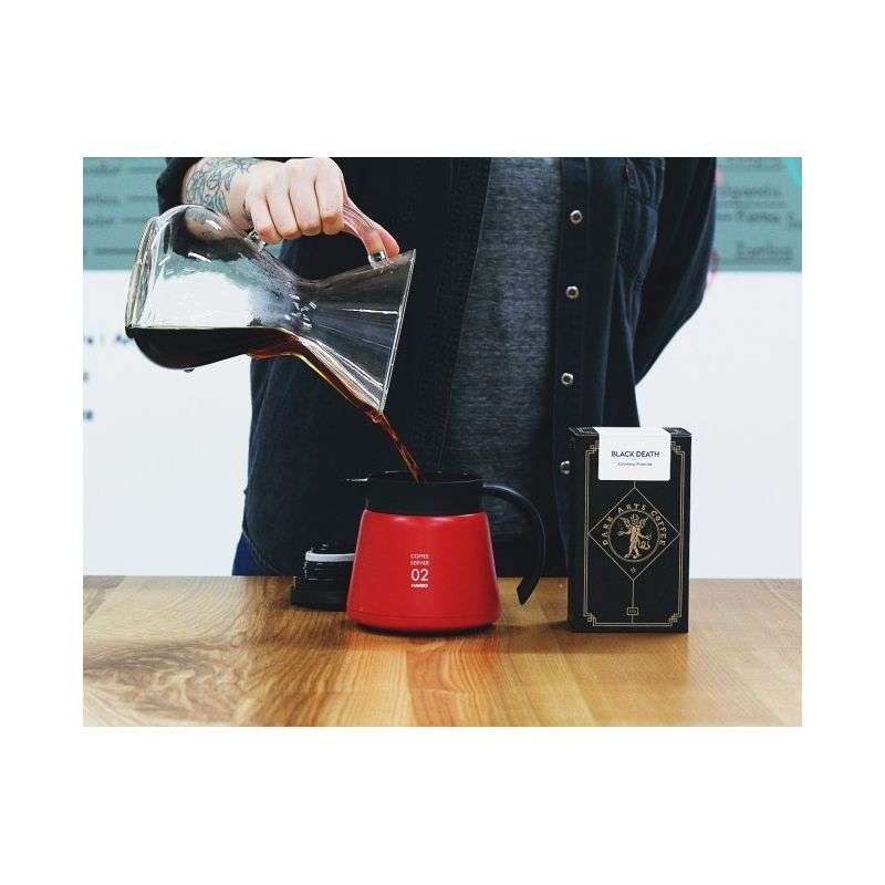 Hario Insulated Stainless Steel Server V60-02 - Czerwony - 600ml