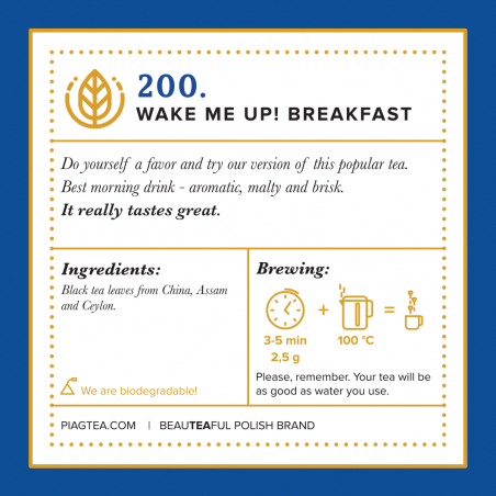 200.WUP Breakfast 50 saszetek PLA Piag the fresh Tea - 6
