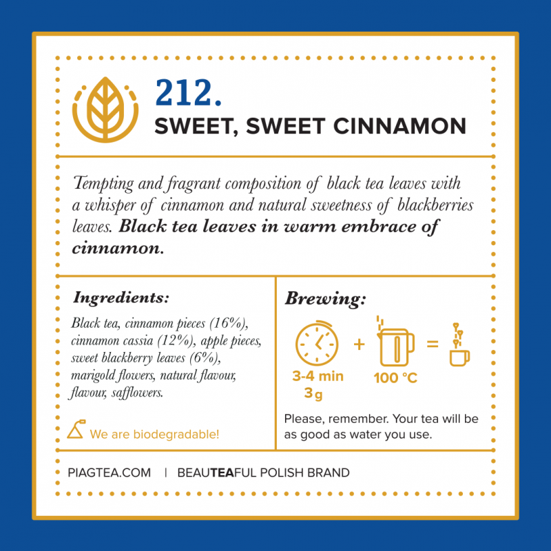212. Sweet Sweet Cinnamon 50ct - Piag The Fresh Tea Piag the fresh Tea - 5