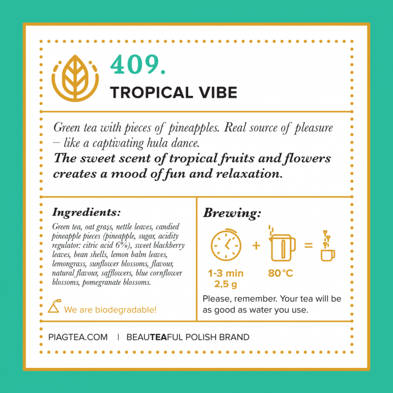 409.Tropical Vibe 50 saszetek PLA Piag the fresh Tea - 4