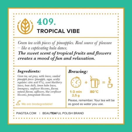 409.Tropical Vibe 50 saszetek PLA Piag the fresh Tea - 4