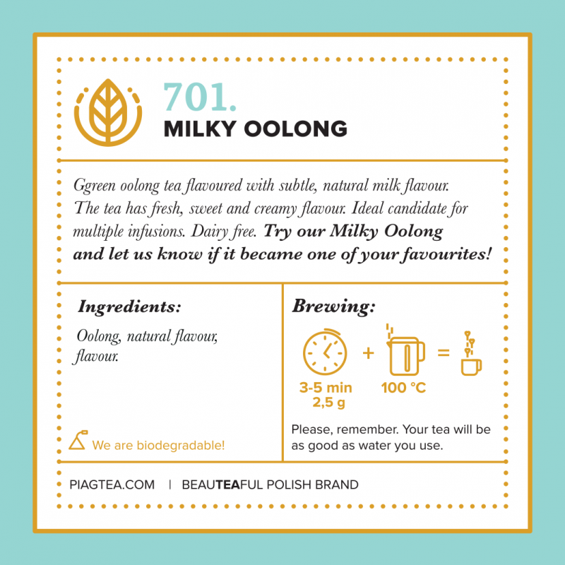 701.Milky Oolong 50 saszetek PLA Piag the fresh Tea - 4