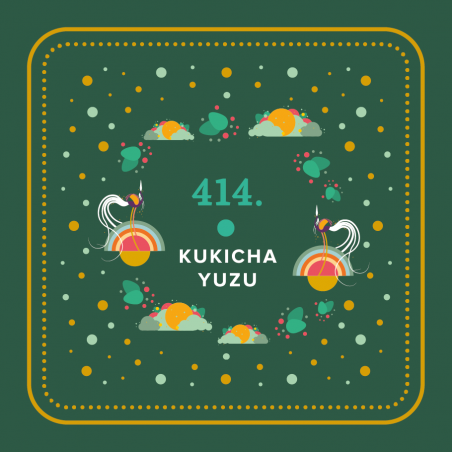 414.Kukicha Yuzu Piag Tea- Japońska zielona herbata Kukicha z cytrusem Yuzu 100 g puszka Piag the fresh Tea - 1