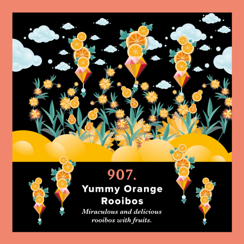 907.Yummy Orange Rooibos Piag Tea- 250 g torba  CN:12119086 Piag the fresh Tea - 1