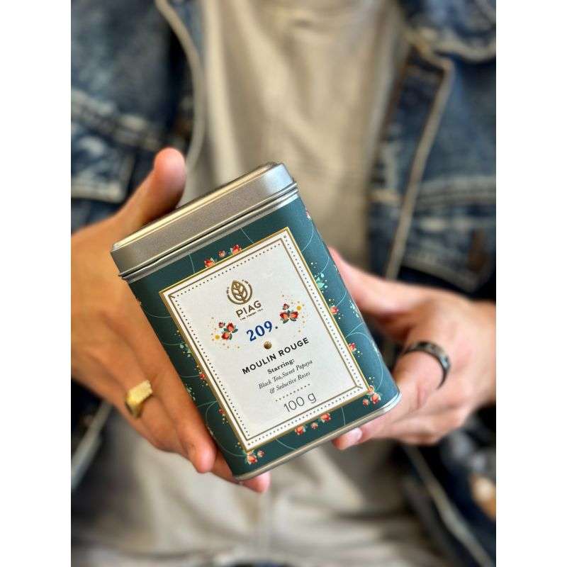 209. Moulin Rouge (100g) - A spectacular show of black tea, sweet papaya and enchanting roses - PIAG The Fresh Tea Piag the fres