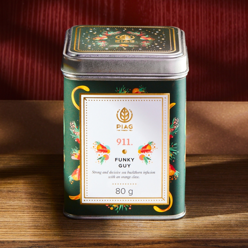911.Funky Guy Piag Tea- Napar z rokitnika i wesoło tańczącej pomarańczy 80 g puszka CN:12119086 Piag the fresh Tea - 1 911.Funky Guy Piag Tea- Napar z rokitnika i wesoło tańczącej pomarańczy 80 g puszka CN:12119086 Piag the fresh Tea - 1