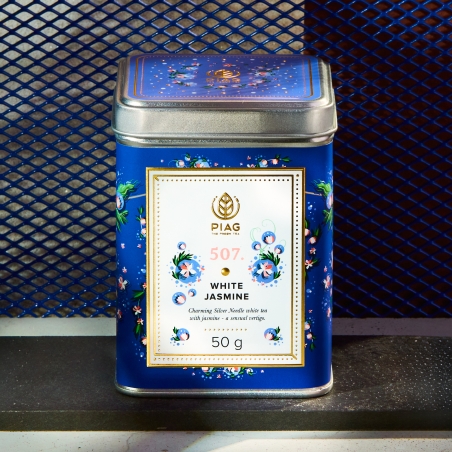 507. White Jasmine Piag Tea- Biała herbata z jaśminem 50 g puszka Piag the fresh Tea - 1