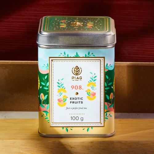908.Exotic Fruit Piag Tea- Perfekcyjna owocowa herbata 100 g puszka CN:21069098550 Piag the fresh Tea - 1