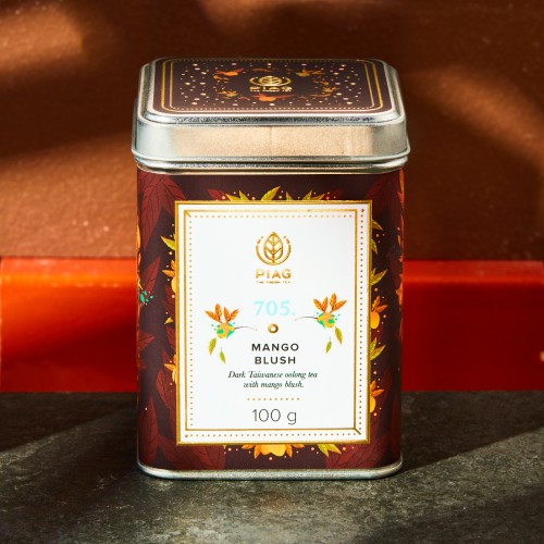 705.Mango Blusch (80 g tin) - dark Taiwanese oolong with mango blush - Piag The Fresh Tea Piag the fresh Tea - 1