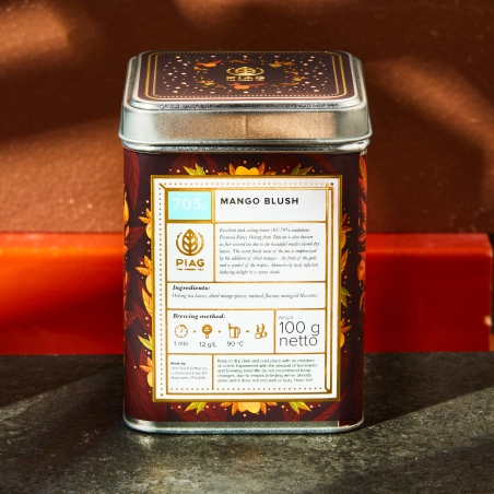 705.Mango Blusch (80 g tin) - dark Taiwanese oolong with mango blush - Piag The Fresh Tea Piag the fresh Tea - 2