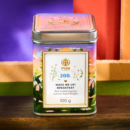200.WMU Breakfast Piag Tea- Autorskie połączenie wyjątkowych czarnych herbat Assam i Sri Lanki 100 g puszka Piag the fresh Tea -