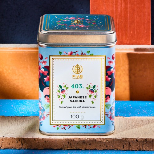 403. Japanese Sakura (100g) -Japanese green tea with cherry and almond - PIAG The Fresh Tea Piag the fresh Tea - 1