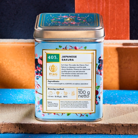 403. Japanese Sakura (100g) -Japanese green tea with cherry and almond - PIAG The Fresh Tea Piag the fresh Tea - 2