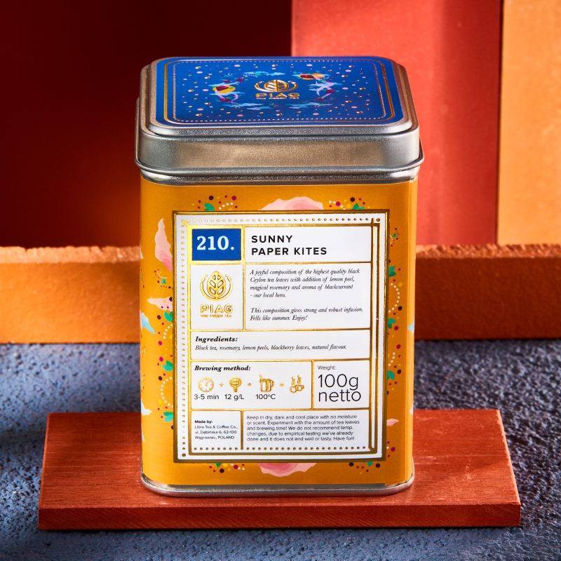 210. Sunny Paper Kites (100 g) - black tea with rosemary - PIAG The Fresh Tea Piag the fresh Tea - 3