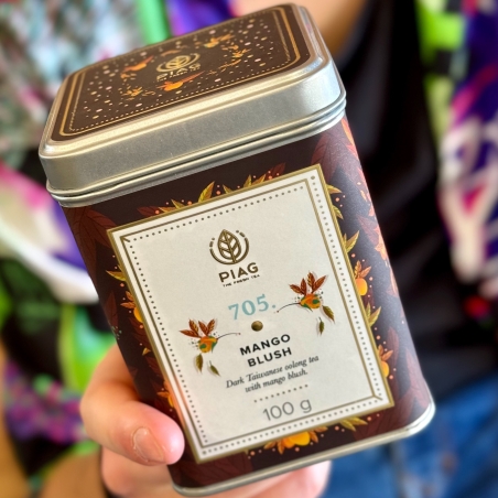 705.Mango Blusch (80 g tin) - dark Taiwanese oolong with mango blush - Piag The Fresh Tea Piag the fresh Tea - 5