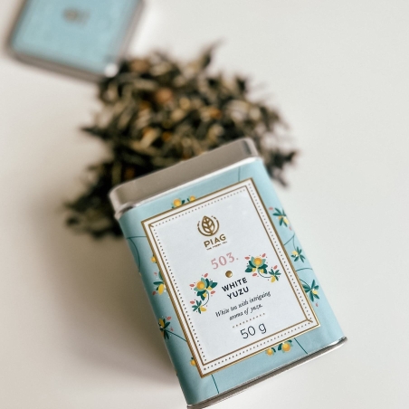 503.White Yuzu (50 g) - White tea with intriguing Yuzu fruit - PIAG The Fresh Tea Piag the fresh Tea - 5