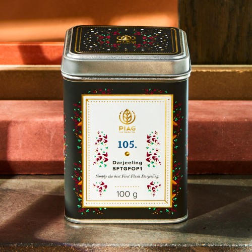 105.Darjeeling SFTGFOP1 Piag Tea- Wyjątkowa czarna herbata z indyjskiej prowincji Darjeeling 100 g puszka Piag the fresh Tea - 4