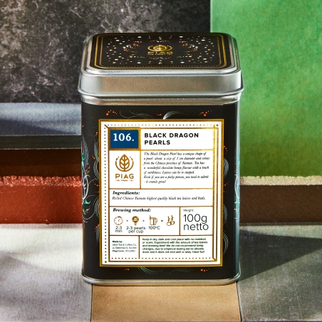 106. Black Dragon Pearls (100g) - black tea rolled into balls - PIAG The Fresh Tea Art&Craft Piag the fresh Tea - 3
