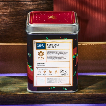 109.Ruby Wild Jungle Piag Tea- Tajwańska czarna herbata uznana za jedną z najsmacznieszych herbat 50g puszka Piag the fresh Tea 