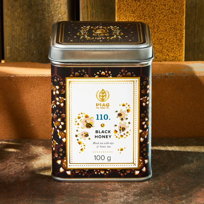 110.Black Honey Piag Tea- Jedna z najbardziej wyjątkowych i ciekawych herbat czarnych 100 g puszka Piag the fresh Tea - 6 110.Black Honey Piag Tea- Jedna z najbardziej wyjątkowych i ciekawych herbat czarnych 100 g puszka Piag the fresh Tea - 6