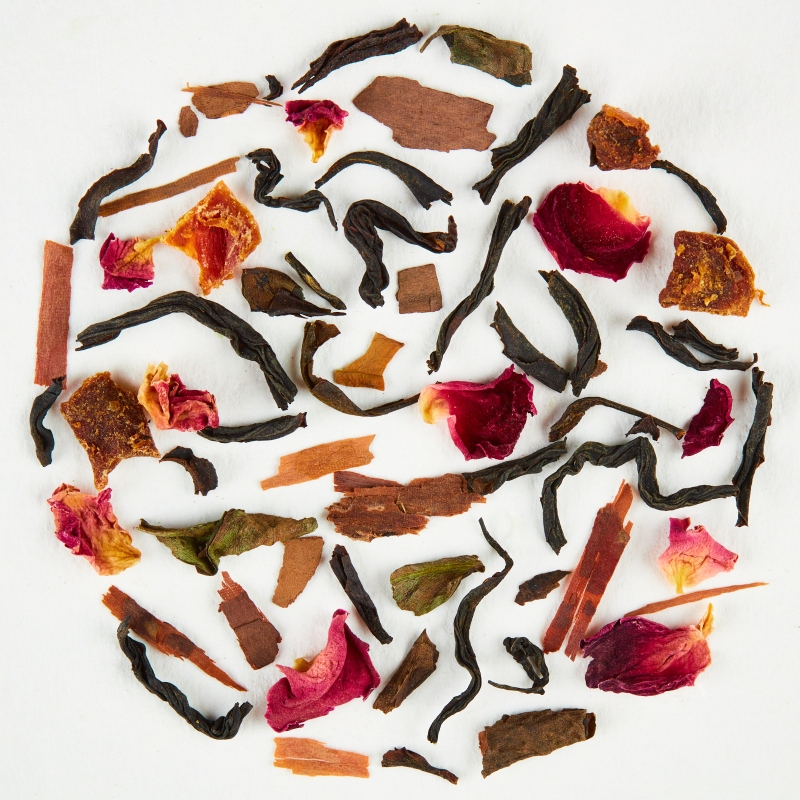 209. Moulin Rouge (100g) - A spectacular show of black tea, sweet papaya and enchanting roses - PIAG The Fresh Tea Piag the fres