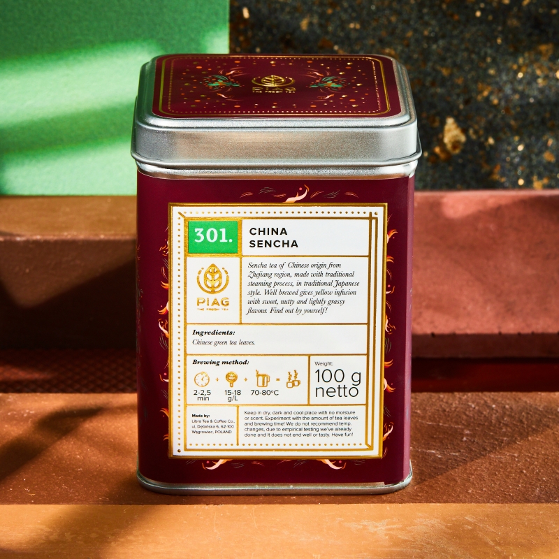 301.China Sencha Piag Tea- 100 g puszka Piag the fresh Tea - 6