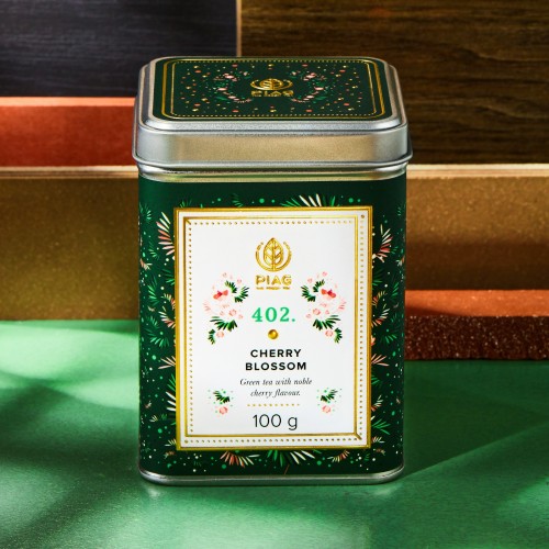 404.Jolly Green Fellow Piag Tea- Chińska zielona Sencha z kawałkami mango 100 g puszka Piag the fresh Tea - 4