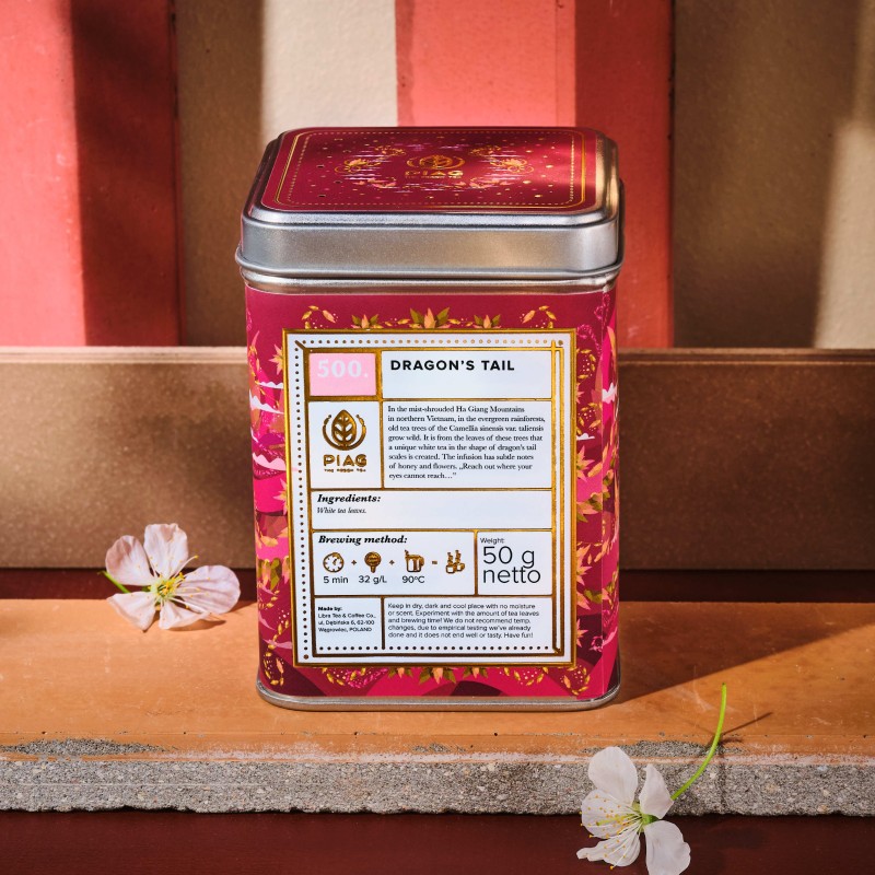 500.Dragon Taill Piag Tea- Biała herbata "dzika" z Wietnamu 50 g puszka
