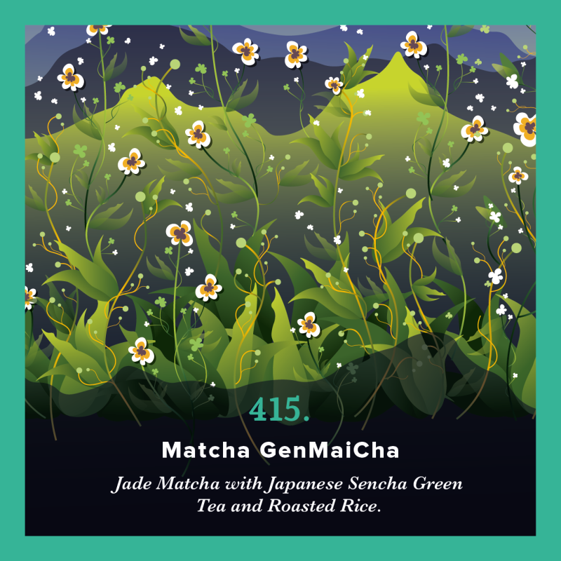 415. Matcha GenMaiCha Jadeitowa matcha z zieloną, japońską herbatą Sencha i prażonym ryżem torba 250g Piag the fresh Tea - 1