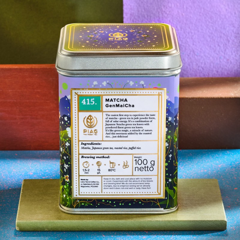 PIAG puszka- 415. Matcha Genmaicha 100g
